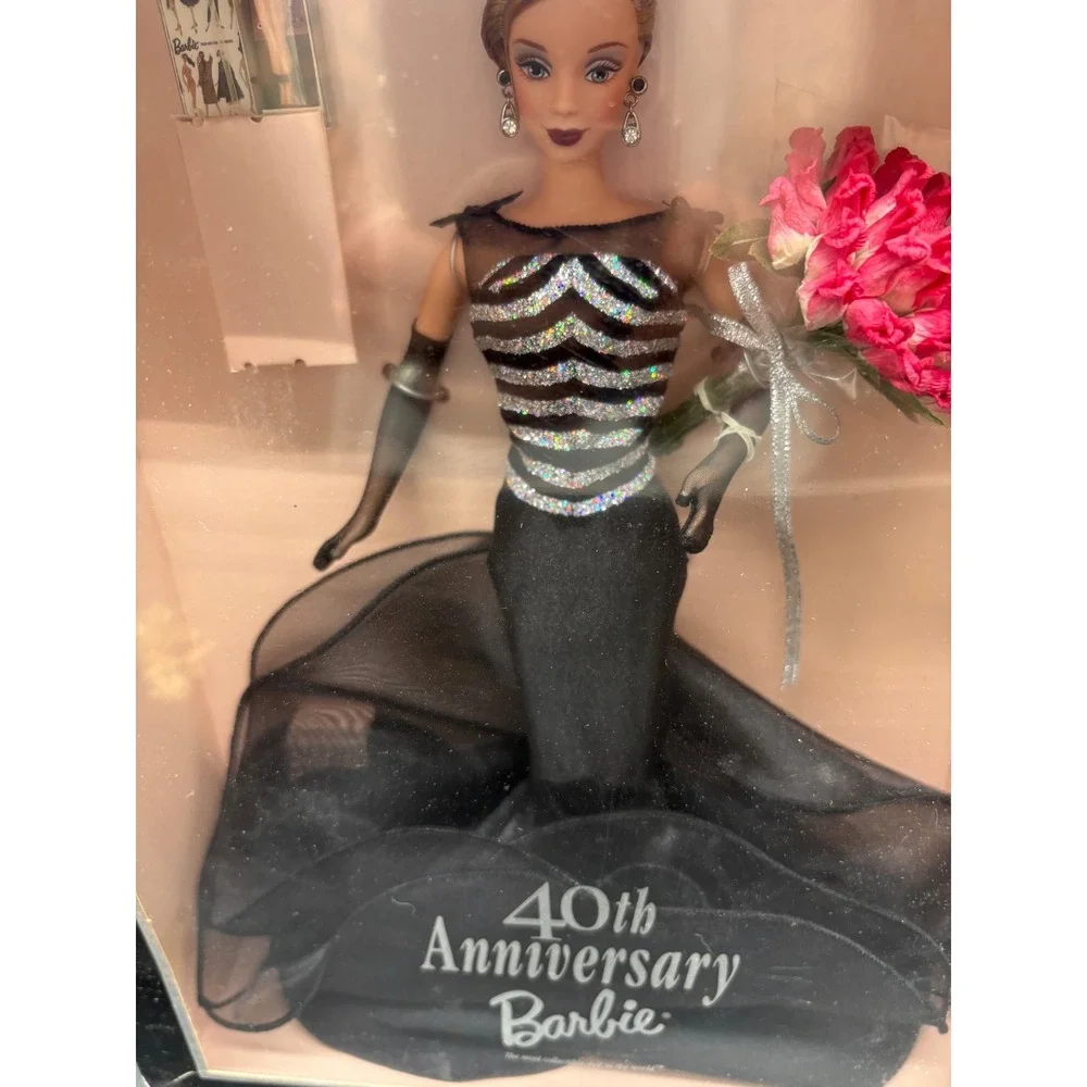 Collector Edition 40th Anniversary Barbie Doll Black Gown Elegant Formal Evening